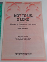Not to us, o Lord by michael w smith sheet music good - £4.67 GBP
