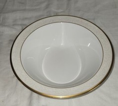 Noritake WHITE PALACE Round Veggie Salad Bowl Wedding China Gold Trim Accent - £76.16 GBP