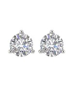 1 cts TOTAL EF VVS Clarity Lab Grown CVD Diamond STUDS  14K white Gold E... - $17,867.94 MXN