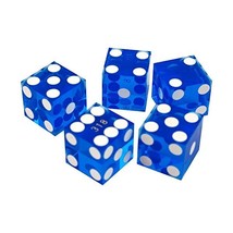 Trademark Poker 19mm A Grade Serialized Set of Casino Dice (Blue)  - $51.00