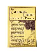 California Limited Railroad Santa Fe 1897 Advertisement Victorian Train ... - $368.75 MXN