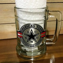 Dallas Cowboys Vintage Beer Mug 17oz NFL Licensed Glass &amp; Pewter Collectible  - £19.30 GBP