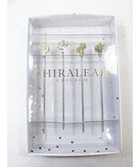 NEW Shiraleah Chicago Set of 4 Cocktail Picks Cactus Gold appetizer part... - $8.45 CAD