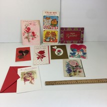 Vtg lot of 9 Used Valentines Day Greeting Cards Upcycle Scrapbook Repurpose READ - £11.95 GBP