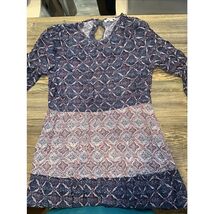 Nordstrom Womens Blue Captain Ibiza Geo-Print women’s Long Sleeve Dress.... - $41.58