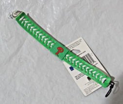 Green Philadelphia Phillies White Stitching Team Baseball Seam Bracelet ... - £15.65 GBP