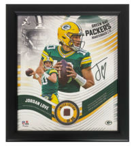 Jordan Love Green Bay Packers Framed 15&quot; x 17&quot; Game Used Football Collag... - $2,090.24 MXN