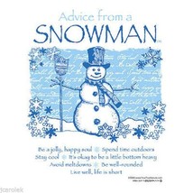 Snowman T-shirt Cotton Advice White NWT Short Sleeve Size Small Winter Fun - €17,67 EUR