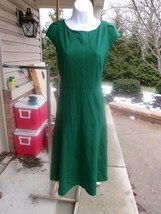 Nwot Ann Taylor Green Knit Dress 8 - £25.52 GBP