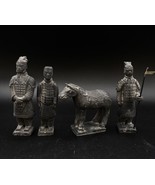 Chinese Qin Shi Huang Terracotta Clay Warriors Soldiers &amp; Horse Set LOT 4 - €23,21 EUR