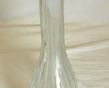 Ribbed Clear Glass Bud Vase Unknown Maker b - $12.86