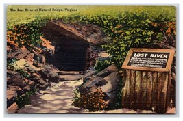 Lost River at Natural Bridge Virginia VA UNP Linen Postcard T8 - £2.28 GBP