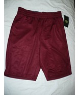 Athletic Works Boys Active Mesh Shorts X-Small (4-5) Bordeaux W Pockets NEW - $197.20 MXN