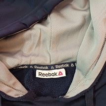 Reebok Hoodie Men's Large Blue Pullover Sweatshirt Spellout Long Sleeve Chest 48 image 4