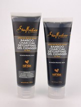 Shea Moisture African Black Soap Bamboo Charcoal Detoxifying Gel Cleanser Lot 2 - £11.37 GBP