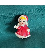 Vintage Mid Century Modern Plastic Christmas  Angel Figurine Red Dress 1... - $184.34 MXN