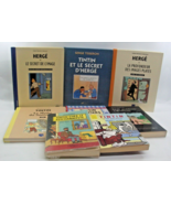 Tintin Herge Book Lot 8 Books 7 French Francais 1 English - £32.88 GBP