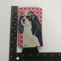 Cavalier Spaniel Love Hearts Valentine Can Cooler Insulator For Slim Cans - £4.67 GBP