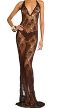 SER.O.YA Retrofete Mylee Crochet Coconut Brown Dress, Sz M/L, $498, NWT!  - $148.49