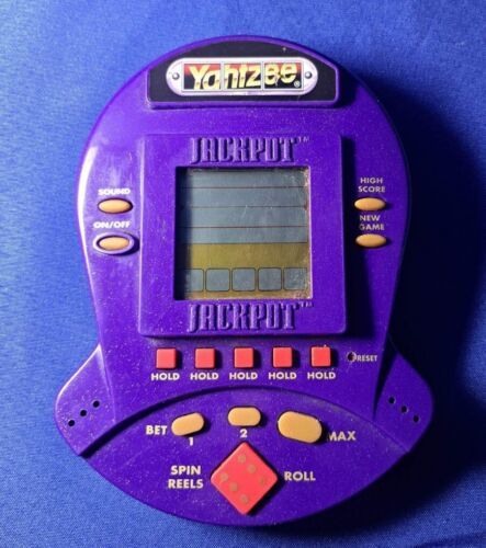 Vintage Yahtzee Handheld Electronic Game Tested Hasbro 1999 TESTED WORKS - $17.77