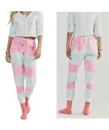 LOVESHACKFANCY Santinella Tie Dye Terry Jogger Pants in Cherry Frizz Size Large - $80.91 CAD