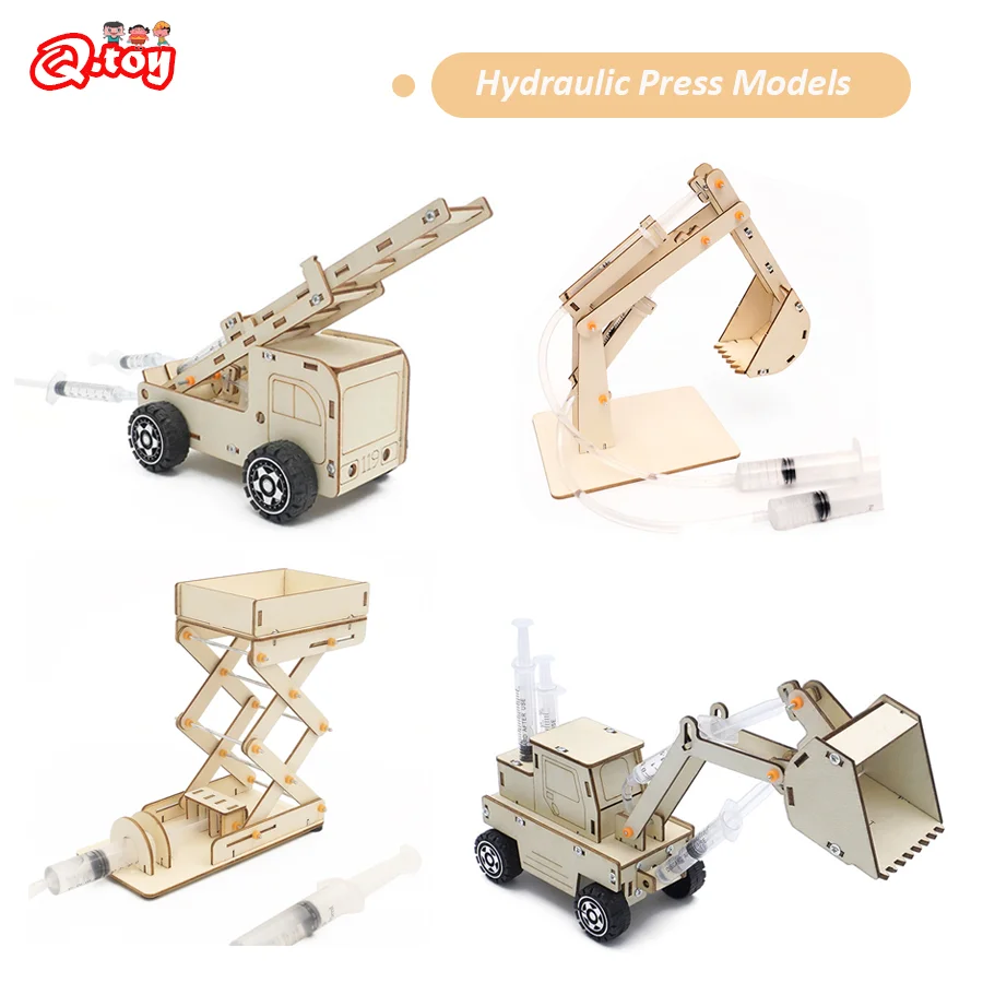 DIY Hydraulic Model Excavator Elevator Bulldozer STEM Tecnologia Science To - £11.30 GBP+
