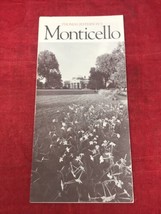 Vintage 1986 Thomas Jefferson Monticello Visitors Guide Pamphlet Charlottesville - £8.33 GBP