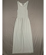 Lark+Grey Women&#39;s S/M Striped Long Skirted Dress Grey Sleevless - £8.92 GBP