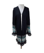 Vintage MISSONI Fringe Trim Long Wool Mohair Sweater Coat IT46 Sz M - L ... - £187.93 GBP