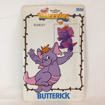 VTG 1985 Butterick 3504 Disney Wuzzles ELEROO 12&quot; Stuffed Toy Pattern Uncut - £8.55 GBP