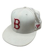 Brooklyn Dodgers Cooperstown Collection 59FIFTY Fitted Hat 7 3/8 White R... - £17.51 GBP