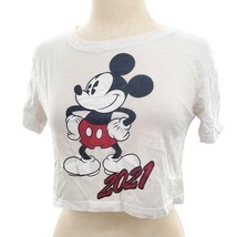 Disney Mickey Mouse Shirt Crop Top Short Sleeve 2021 Lightweight Summer ... - £18.26 GBP