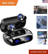 YIPUT Bluetooth 5.3 Earbuds: Fast Charging &amp; Lightweight Noise Cancellin... - $49.50