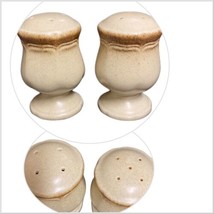 Vintage Salt &amp; Pepper Shaker Mikasa WHOLE WHEAT Stoneware Japan Set - £18.55 GBP