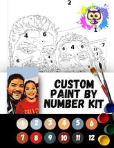 NEW Custom Paint By Number Art Kit - Paint Your Own - Canvas Painting - ... - $40.00
