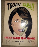 2012 TEGAN AND SARA Live at Warner Bros Records Signed Promo Poster RARE - $169.77 CAD