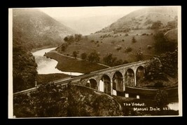 Vintage Photo Postcard RPPC Midland Railway Viaduct Monsal Dale Derbyshire - $18.80