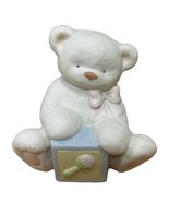 Russ Berrie Precious Keepsakes Teddy Bear Bank Pink Bow with Gift Box Po... - £11.87 GBP