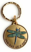 Green Dragonfly One Day At A Time Keychain With Serenity Prayer - $9.99