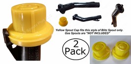 2 New Blitz Yellow Spout Cap Replacements for self-venting #900302 900092 900094 - £3.02 GBP