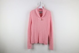 Vtg 90s Ralph Lauren Womens Large Toggle Button Shawl Collar Cable Knit Sweater - £46.80 GBP