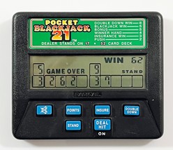 Radica Pocket Blackjack 21 Handheld Electronic C ASIN O Game Model 1350 Works! - £6.23 GBP