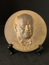 Gold Plated Vintage Designer’s Medal Günther Quandt For 25 Years Of Good... - £65.13 GBP