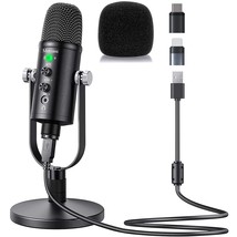 Usb Microphone For Computer,Phone,Mac, With Mute Button,Plug &amp; Play,Card... - £64.60 GBP