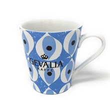 Gevalia Kaffe Coffee Cup Ceramic Mug Light Blue Artistic - £11.50 GBP