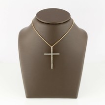 10k Yellow Gold Diamond Cross Pendant TDW = 0.56&quot; w/ 20&quot; Chain - £1,569.40 GBP