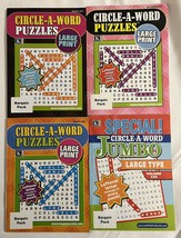 Lot of 4 Kappa Circle-A-Word Puzzles Large Print Puzzle Books 2021/22 - $18.95