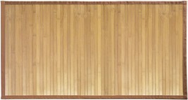 Idesign Formbu Bamboo Floor Mat Non-Skid, Water-Repellent Runner, Natural Wood - £35.96 GBP