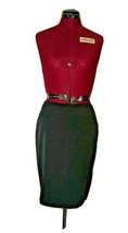 New York &amp; Company Skirt Black Women Seamed Back Slit Size 4 Stretch Zipper - $16.83