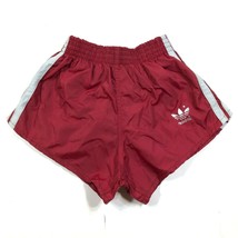 Vintage Adidas Trefoil Boys Youth S 20-22 Running Shorts Maroon Red Gray Nylon 3 - £37.32 GBP